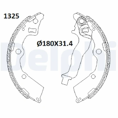 Immagine di DELPHI LS2199 Ganasce Freno 180mm 31mm KIA: Picanto I