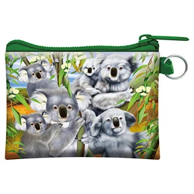 Immagine di 3D LiveLife Portamonete Coccole di Koala Deluxebase. Portafoglio lenticolare Koala. Porta contanti, monete, e carte con zip sicura impreziosito dalla grafica del noto artista Michael Searle