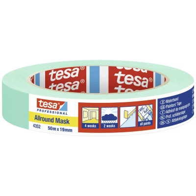 Immagine di tesa ALLROUND MASK 04352 00000 00 Nastro crespato Menta (L x L) 50 m 19 mm 1 pz.