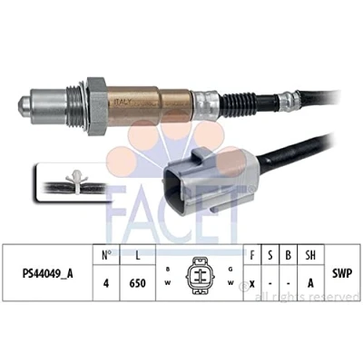 Immagine di FACET 10.8373 Sonda lambda con materiale di fissaggio Made in Italy OE Equivalent riscaldato, planare, Filettatura prelubrificata 4