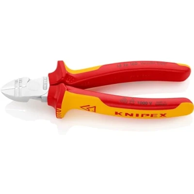 Immagine di Knipex VDE Abisolier Seitenschneider 160mm 1000V 2K Griffe 14 26 160 Tronchese laterale con spelacavi sfaccettatura mm