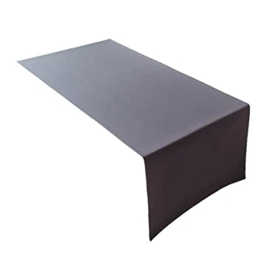 Immagine di Lemos Home Runner da tavola di alta qualità in 100% cotone, collezione Concetto, colore e dimensioni a scelta (runner 30 x 100 cm, grigio basalto)