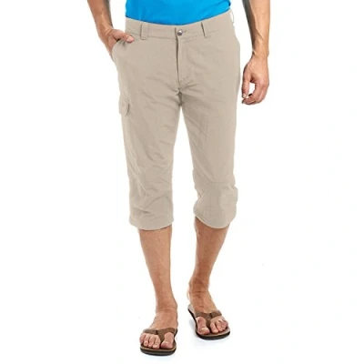 Immagine di Maier Sports 3/4 Pantaloni da trekking Jens in 100% PA, elastico vita, ad asciugatura rapida e resistenti all&#039; acqua, Uomo, 131004, Blu Sensini, 60