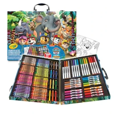 Immagine di CRAYOLA Valigetta di Colori Paw Patrol, Inspiration Art Case, Ideale per disegnare e colorare, 128 pezzi, pennarelli, pastelli a cera matite colorate
