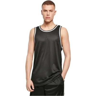 Immagine di Build Your Brand Mesh Tanktop Ghetta sul Collo, Black/White, L Uomo