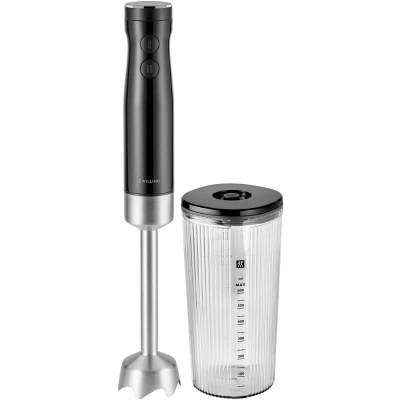 Immagine di ZWILLING ENFINIGY Frullatore ad immersione con lama in acciaio inox, 9 velocità, funzione soft start e caraffa da 600 ml, nero