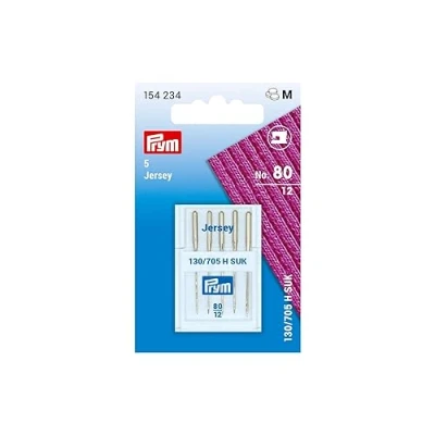Immagine di Prym Ago per Macchina da Cucire Jersey 130/705 H SUK 80, Argento, Taglia unica, 10 unità