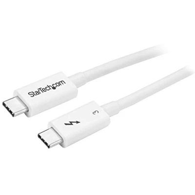 Immagine di StarTech.com Cavo Thunderbolt 3 Passivo da 50 cm, 40Gbps, 100W PD, 4K/5K, Certificato Thunderbolt, Compatibile con USB4/DP Alt Mode, Thunderbolt4, USB 3.2/Type C (TBLT34MM50CW)