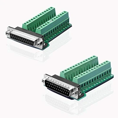 Immagine di S SIENOC Connettore Adattatore D SUB DB25 G2 Maschio + M2 Femmina Terminale Breakout PCB Board