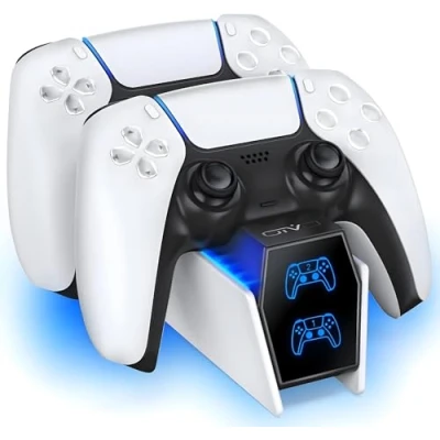 Immagine di OIVO Caricatore Joystick PS5, Ricarica Controller PS5 Include Due Cavi di Rapido, Carica Play 5 per Accessori