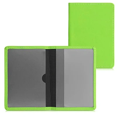 Immagine di kwmobile Custodia in pelle PU per Libretto Circolazione Auto Cover Portalibretto con Scomparti Tessere Patente Foderina Porta Documenti verde