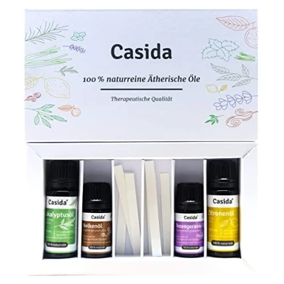Immagine di Casida® Set per l&#039;allenamento olfattivo ideale recuperare l&#039;olfatto perso con 4x oli essenziali naturali la qualità delle farmacie