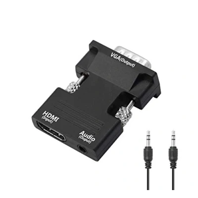 Immagine di YACSEJAO HDMI all&#039;adattatore del VGA con jack audio da 3.5mm Femmina di al maschio Converter, compatibile per computer, desktop, laptop, PC, monitor, proiettore, HDTV, e Altro