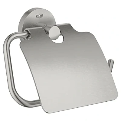 Immagine di Grohe GRO 40367DC1 Essentials Portarrollos para WC, acabado Mate, Nero, Large