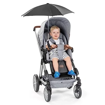 Immagine di reer ShineSafe Ombrellone universale per passeggino, girevole e inclinabile, colore: Nero