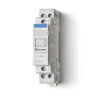 Immagine di Finder 222390244000Pas Relé Modulare 24 Vdc 1 No + Nc 20 a Agsno2, Grigio