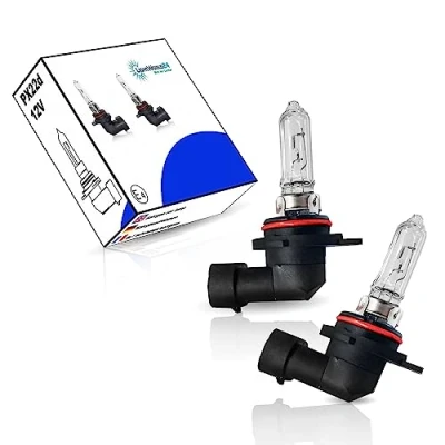 Immagine di LIGHTWORLD24 2 x HIR2 9012 Lampadina alogena 12V 55W Anabbagliante Abbagliante Fendinebbia Luce di marcia diurna Presa ricambio per lampada auto PX22d