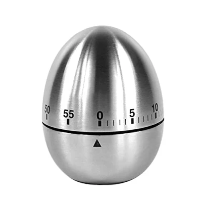 Immagine di HENGBIRD timer da cucina, a forma di uovo, divertente, in acciaio inox, breve termine, cronometro mano