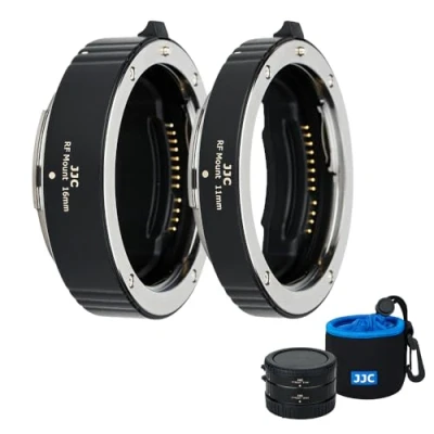 Immagine di JJC AF Tubo di prolunga in metallo per messa a fuoco automatica (11MM 16MM) con esposizione TTL fotocamere Canon RF Mount EOS R5 R6 R RP DSLR e obiettivo fotografia macro