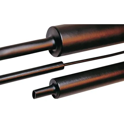 Immagine di HellermannTyton 323 20300 Termoretraibile con colla Nero 30 mm 8 Restringimento:4:1 1 m