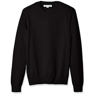 Immagine di Amazon Essentials Maglione a Girocollo (Disponibile in Taglie Extra Forti) Uomo, Nero, M
