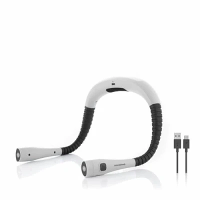 Immagine di InnovaGoods Luce di Lettura Ricaricabile LED per Collo, 3 Temperature Colore, Livelli Intensità, Ergonomica e Flessibile, USB C, Multifunzione Fai da Te, Multicolore, ABS