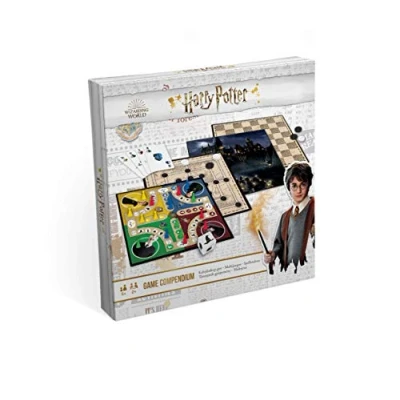 Immagine di Cartamundi Harry Potter Games Compendium, goditi 35 diversi giochi da tavolo a tema Potter, tra cui nove Morris maschili, Draughts, Ludo, scale, ottimo regalo per bambini dai 5 anni in su