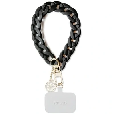 Immagine di GUESS GUOUCBMC4MK Universal Big Hand Strap Nero Acrilico 4G Charm, Acrilico/metallo