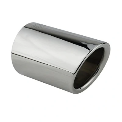 Immagine di L&amp;P A292 1 terminali di Scarico in acciaio inox lucidato a specchio e cromato pronti all&#039;uso codice articolo