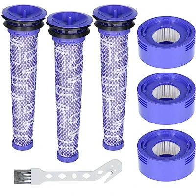 Immagine di McFilter 3x filtro HEPA post motore e prefiltro per Dyson V8 V7 Animal Absolute Fluffy batteria hoover testa parti di ricambio accessori set 965661 01/967478 01