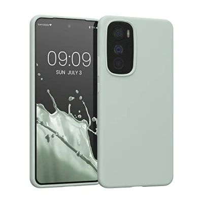 Immagine di kwmobile Cover per Motorola Edge 30 Custodia Back Case Smartphone in Silicone TPU Protezione Gommata menta freddo