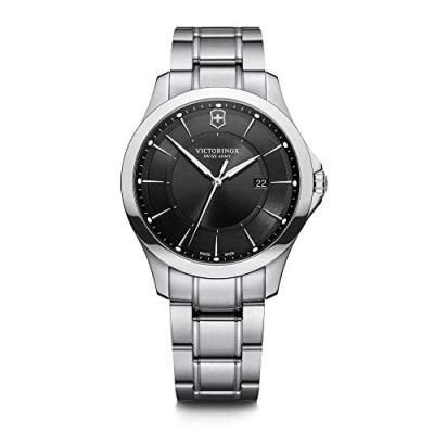 Immagine di Victorinox Orologio Uomo Alliance Ø 40 mm, Swiss Made, Quarzo Analogico, Impermeabile fino a 100 m, Vetro Zaffiro, Bracciale Inox, Nero/Argento