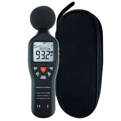 Immagine di Misuratore di livello professionale audio con retroilluminazione display ad alta precisione misura 30dB 130dB