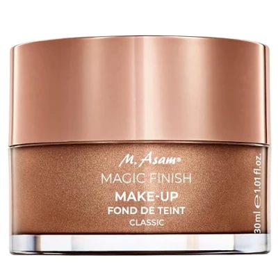 Immagine di M. Asam, Magic Finish Makeup Mousse Deep fondotinta, 30 ml, 4 in 1: primer, cipria, correttore e nasconde occhiaie, arrossamenti rughe, opacizza l’incarnato, per pelli scure, vegano