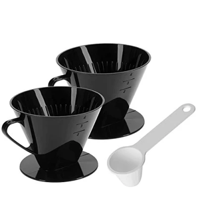 Immagine di Westmark Set per il Caffè, 3 Pezzi, 2 Filtri Caffè Taglia 4 e Cucchiaio Dosa Plastica, Nero/Bianco, 244422E6