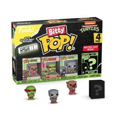 Immagine di Funko Bitty Pop! Teenage Mutant Ninja Turtles Splinter, Raphael, Rocksteady E una Mini Figura Misteriosa a Sorpresa 0.9 Inch (2.2 Cm) TMNT da Collezione Idea Regalo Borse Party Stocking