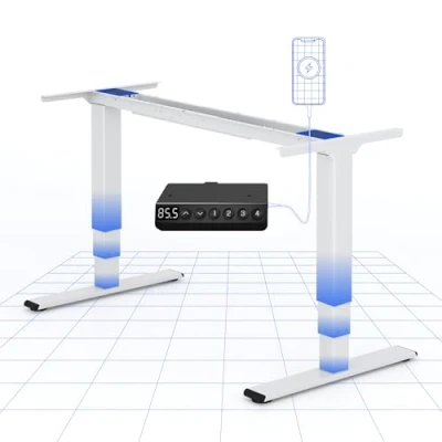 Immagine di FLEXISPOT EC4 Scrivania Regolabile in Altezza con 2 Potenti Motori, 3 Livelli Telaio della Standing Desk Elettrica Motorizzata Tastiera Intelligente