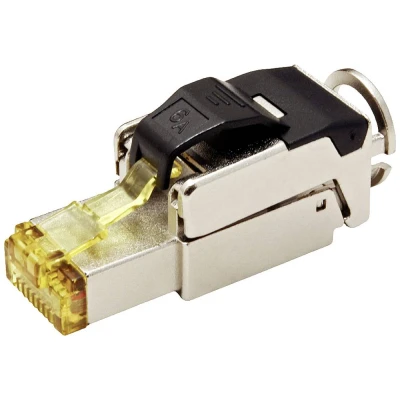 Immagine di ROLINE Connettore RJ 45 confezionato sul campo cat. 6a (classe EA), STP, colore Argento 21.17.0323 (Metallizzato) 1 pz.