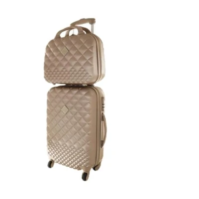 Immagine di Camomilla Milano Set Valigeria, di Valigie, Trolley da Viaggio (40 lt.) + Vanity Case (15 lt.), Materiale Rigido, Ruote Pivotanti, Chiusura Zip con combinazione, Colore Oro
