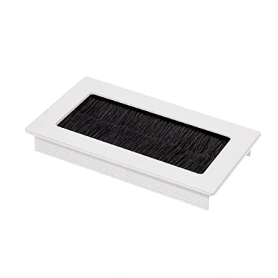 Immagine di SOTECH 2 x passacavi Toledo in alluminio anodizzato bianco 100 70 mm Dimensioni di montaggio: 90 62 15,3