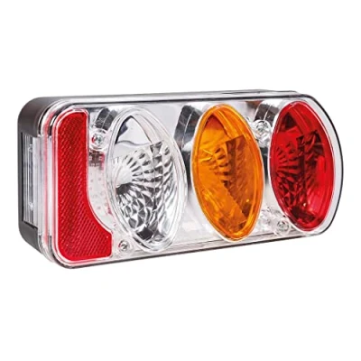 Immagine di Spotlight Luci Posteriori cromate a 5 funzioni Destra Lanterna unzioni cromata/Lampeggiante, Luce Notturna, Fermo, di retromarcia Dimensioni: 222 x 100 55 mm Interasse 150/155