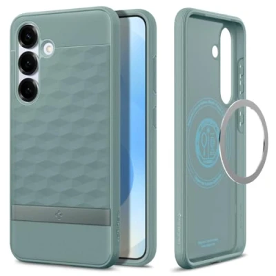 Immagine di Spigen Cover Parallax MagFit Compatibile con Samsung Galaxy S25 Sage Green