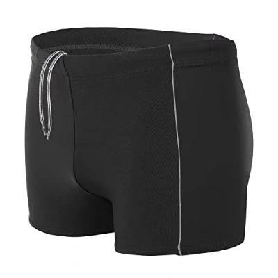 Immagine di Aquarti Calzoncini da Bagno Uomo Boxer, Nero/Grigio, 6XL