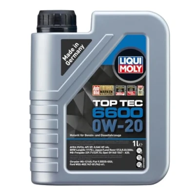 Immagine di Liqui Moly Top Tec 6600 0W 20 1l Olio motore 21410 BMW: 1 Hatchback, 3 Touring, Sedan, OPEL: Corsa E Mokka / X, Astra J Hatchback