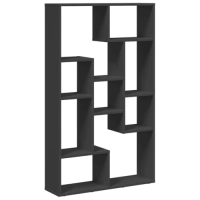 Immagine di vidaXL Libreria Nera 72x20x120 cm in Truciolato, scaffale per libri, porta ripiani portaoggetti, portaoggetti