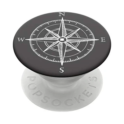 Immagine di PopSockets PopGrip Supporto e Impugnatura per Telefoni Cellulari Tablet con Un Top Intercambiabile Compass