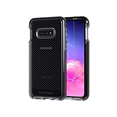 Immagine di tech21 Evo Check Cover posteriore sottile per Samsung Galaxy S10e, Fumo/nero