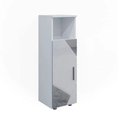 Immagine di Vicco mobiletto bagno Irma, Bianco lucido con inserti, 30 x 95 cm