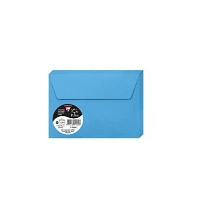 Immagine di Clairefontaine 5556C Pacco da 20 Buste autoadesive Formato C6 11,4x16,2cm 120g/m² Colore Turchese Inviti Eventi e Corrispondenza Gamma Pollen Carta Premium Liscia