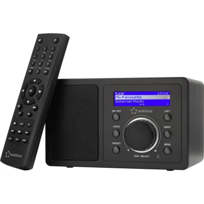 Immagine di Renkforce RF IR MONO1 Radio Internet da tavolo Bluetooth, AUX, WLAN, Internetradio compatibile DLNA Nero